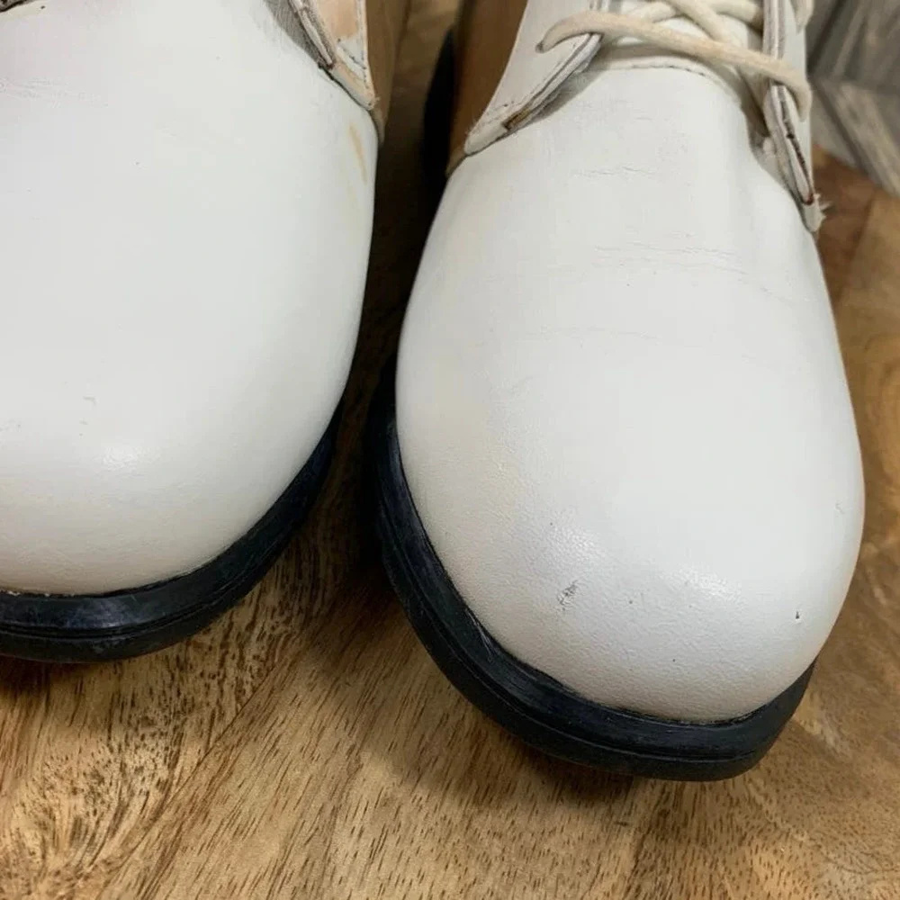 Nike Air Comfort Verdana Last Golf Shoes Womens Size 6.5 White‎ Brown Vtg 2003